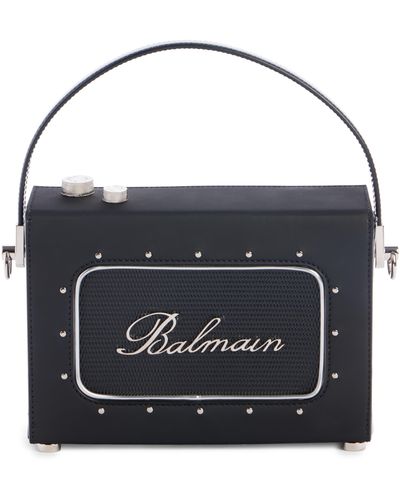 Balmain Radio Rubberized Top Handle Bag - Blue