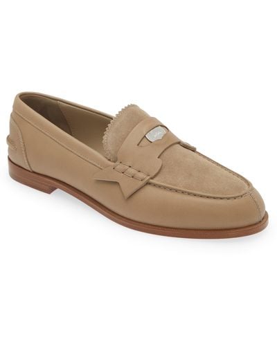 Christian Louboutin Penny Leather & Suede Loafer - Brown