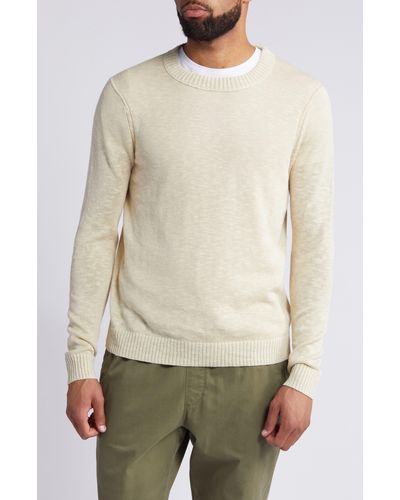 Treasure & Bond Linen & Cotton Crewneck Sweater - Natural