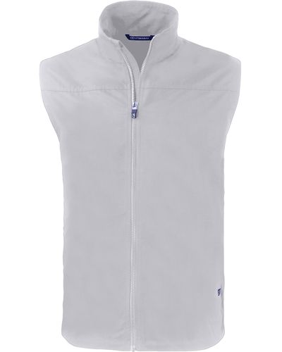 Cutter & Buck Charter Water & Wind Resistant Packable Recycled Polyester Vest - Blue