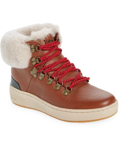 Skechers Palmilla-anda Genuine Sheepskin Lined Boot - Red