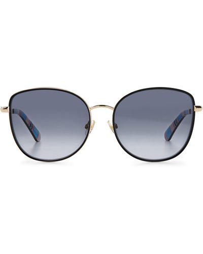 Kate Spade Maryam 56mm Gradient Polarized Cat Eye Sunglasses - Blue