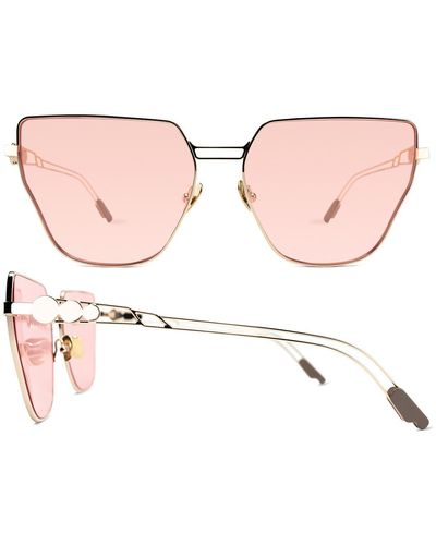 Coco and Breezy Sharita 63mm Oversize Hexagon Sunglasses - Pink
