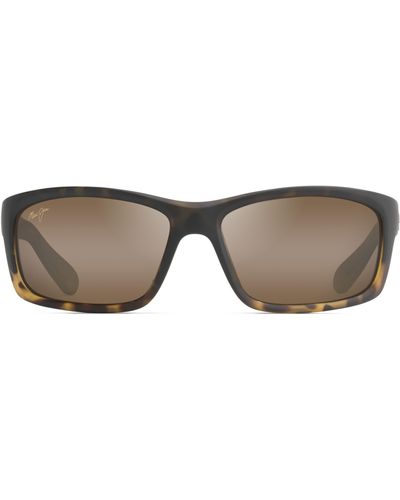 Maui Jim Kanaio Coast 61mm Polarizedplus2® Rectangular Sunglasses - Gray