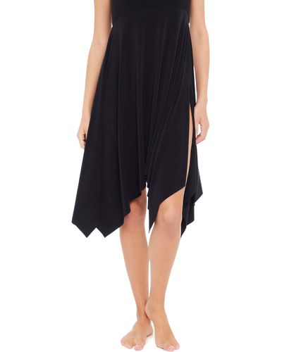 Magicsuit Magicsuit Handkerchief Hem Cover-up Midi Skirt - Black