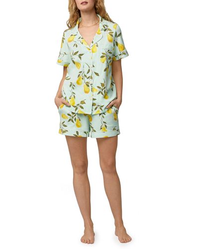 Bedhead Print Knit Short Pajamas - Yellow