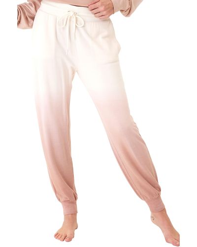 Threads For Thought Irina Gradient Feather Fleece sweatpants - White