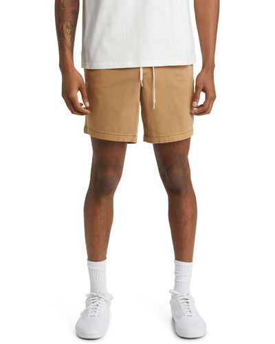 PacSun Reed Khaki Twill Volley Shorts - White