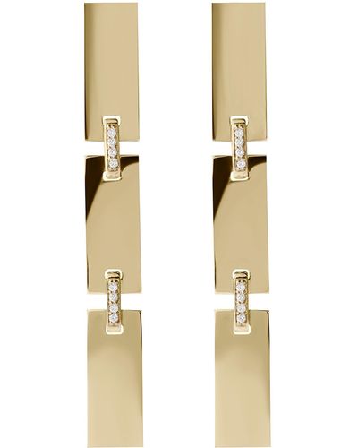 Lana Jewelry Tag Link Linear Drop Earrings - Natural