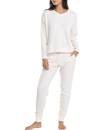 Papinelle Super Soft Thermal Knit Pajamas - White
