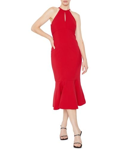 Likely Tammio Halter Neck Mermaid Dress - Red