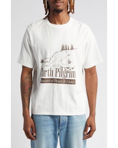 Museum of Peace & Quiet Earth Pilgrim Graphic T-shirt - White