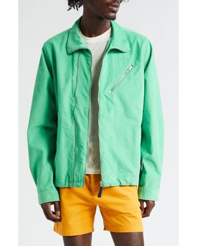 RANRA Kraka Zip Detail Cotton Corduroy Jacket - Green