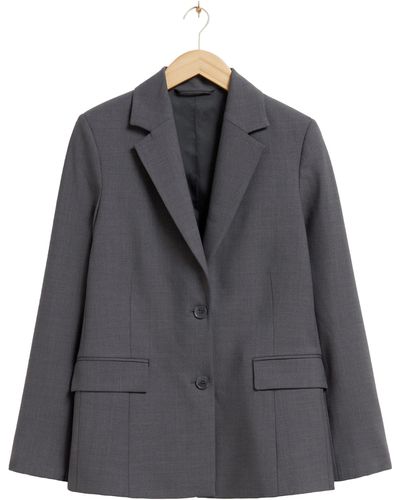 & Other Stories & Single Breasted Blazer - Black