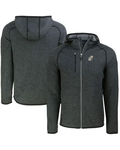 Cutter & Buck New Orleans Saints Throwback Mainsail Sweater-knit Full-zip Hoodie At Nordstrom - Black