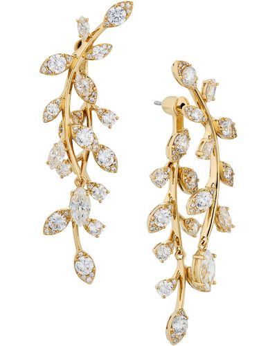 Nadri Whimsy Cubic Zirconia Front/back Drop Earrings - Metallic