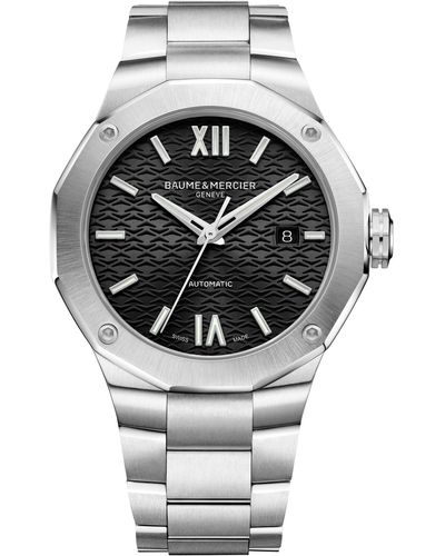 Baume & Mercier Riviera 10621 Automatic Bracelet Watch - Gray