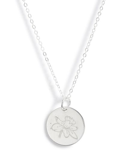Nashelle Birth Flower Necklace - White