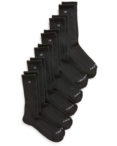 Calvin Klein 6-pack Cushion Crew Socks - Black