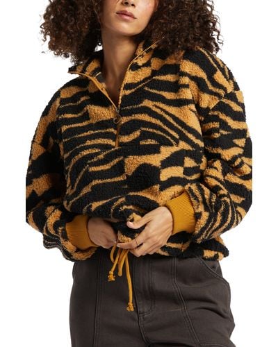 Billabong Time Off Fleece Half Zip Pullover - Black