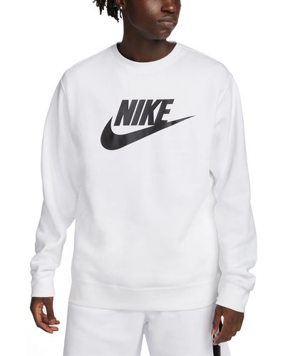 Nike Fleece Graphic Pullover Sweatshirt - White