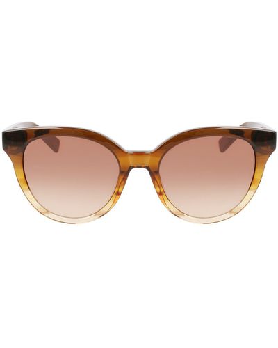 Longchamp Le Pliage 53mm Gradient Round Sunglasses - Brown