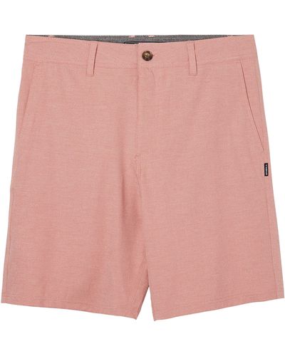 O'neill Sportswear Reserve Light Check Water Repellent Bermuda Shorts - Pink