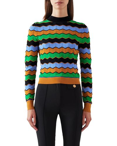 LK Bennett Elina Stripe Sweater - Black