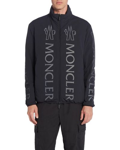 Moncler Ponset Reversible Water Repellent Down Puffer Jacket - Blue