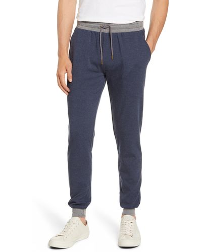 The Normal Brand Puremeso Straight Leg Flannel Sweatpants - Blue