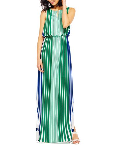 Adrianna Papell Stripe Maxi Dress - Green