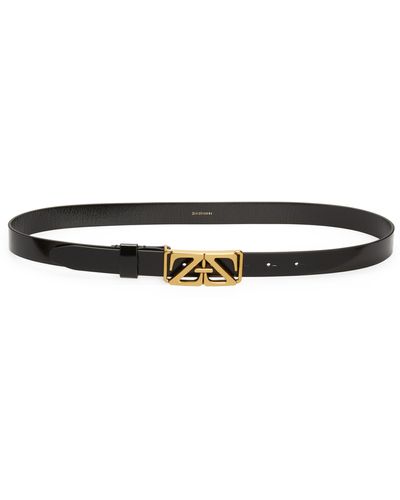 Zimmermann Monogram Buckle Leather Belt - Black