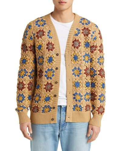 Mens store floral cardigan