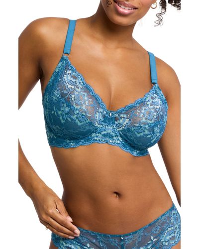 Montelle Intimates Montelle Intimate Muse Full Cup Lace Bra - Blue