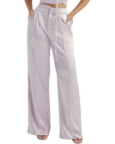 House Of Cb Alivia Loose Fit Pants - Gray
