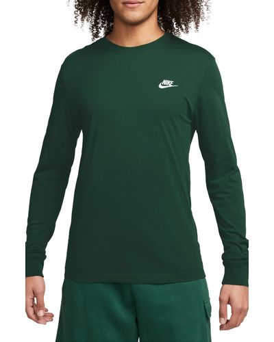 Nike Sportswear Club Long Sleeve T-shirt - Green