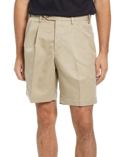 Berle Pleated Shorts - Natural