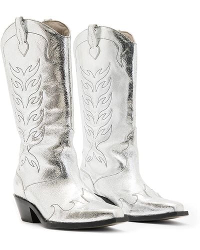 AllSaints Dolly Cowboy Boot - White