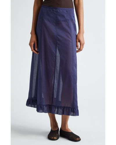 Paloma Wool Andolini Low Rise Organic Cotton Skirt - Blue
