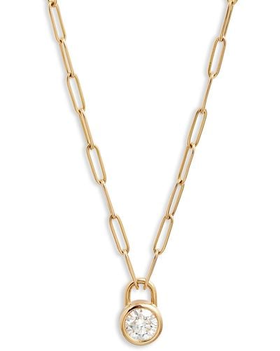 COURBET Pont Des Arts Lab Created Diamond Pendant Necklace - Metallic