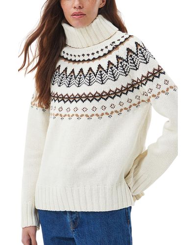 Barbour Mersea Fair Isle Wool Blend Turtleneck Sweater - Multicolor