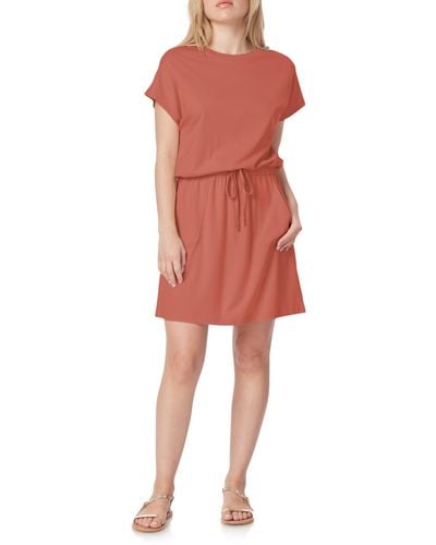 C&C California Barbara Dolman Sleeve Pocket Jersey Dress - Red