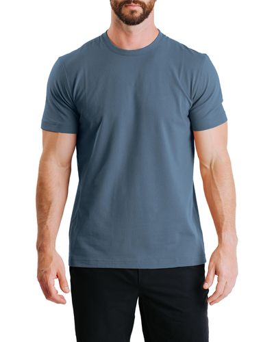Western Rise Cotton Blend Jersey T-shirt - Blue