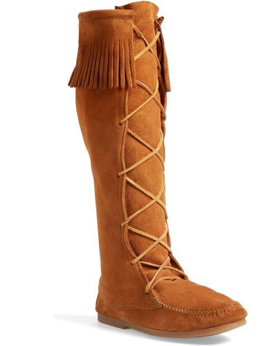 Minnetonka Knee High Boot - Brown