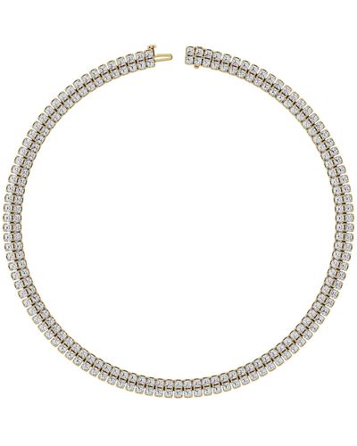 Jennifer Fisher 18k Gold Double Row Lab Created Diamond Necklace - 38.13 Ctw - White