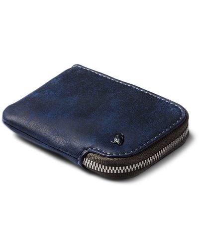 Bellroy Leather Zip Card Case - Blue
