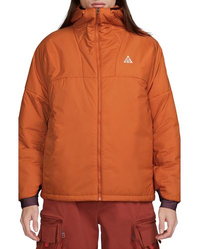 Nike Acg Therma-fit Adv Rope De Dope Water Repellent Insulated Packable Jacket - Orange