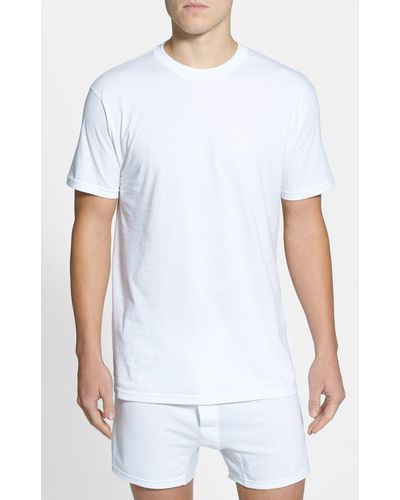 Nordstrom Regular Fit 4-pack Supima Cotton T-shirts - White