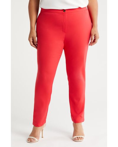 Marina Rinaldi Rosa Slim Fit Pants - Red