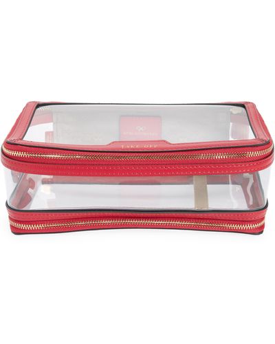 Anya Hindmarch In-flight Clear Travel Case - Red